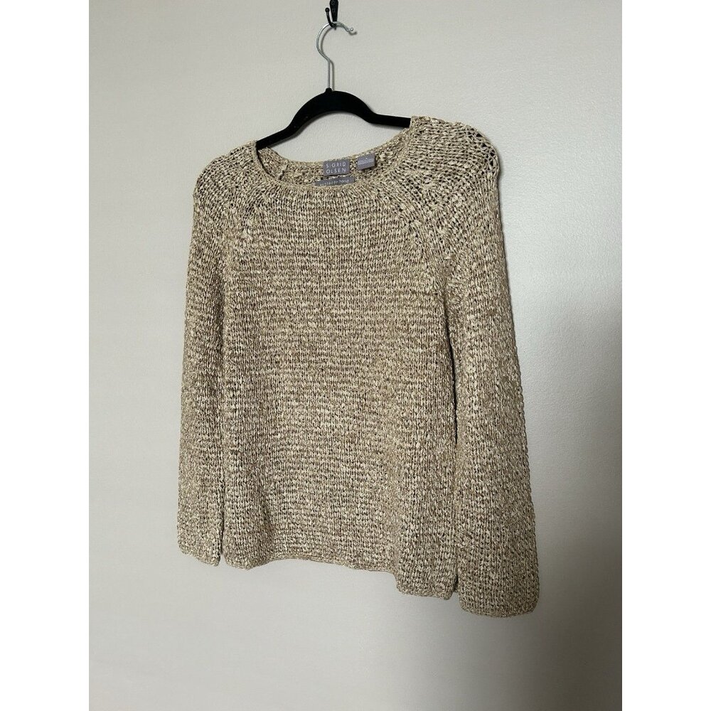 Sigrid Olsen Tan Knit Sweater